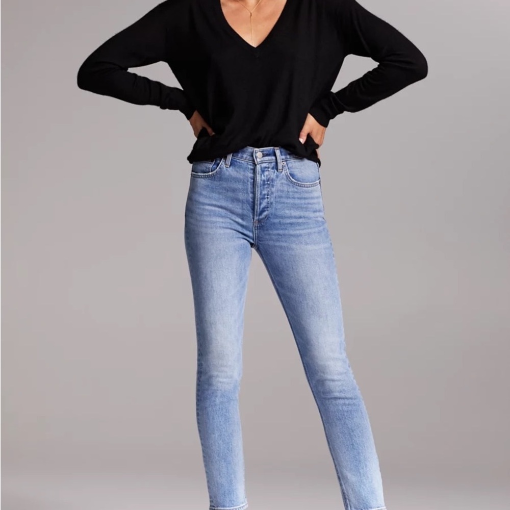 aritzia denim forum the yoko high rise slim